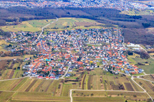 District from the north in the district Rettigheim in Mühlhausen in the state Baden-Wuerttemberg, Germany