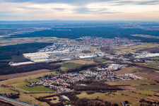 From the southeast in the district Frauenweiler in Wiesloch in the state Baden-Wuerttemberg, Germany