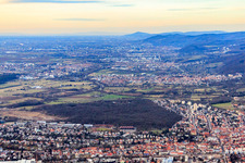 Aerial photograpy of From the south in Wiesloch in the state Baden-Wuerttemberg, Germany
