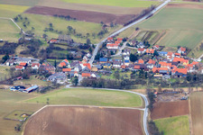 From the southwest in the district Maisbach in Nußloch in the state Baden-Wuerttemberg, Germany