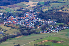 From the northwest in the district Schatthausen in Wiesloch in the state Baden-Wuerttemberg, Germany