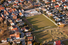 Aerial view of Sports field of SV 1961 e.V. in the town center in the district Dammheim in Landau in der Pfalz in the state Rhineland-Palatinate, Germany