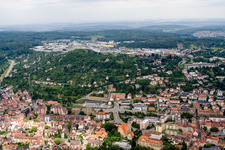 Aerial view of District Brötzingen in Pforzheim in the state Baden-Wuerttemberg, Germany
