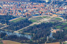 Castle Park Schwetzingen from the southwest in Schwetzingen in the state Baden-Wuerttemberg, Germany