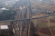 Freight station in the district Hochstätt in Mannheim in the state Baden-Wuerttemberg, Germany