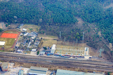 Sports fields of TV 1892 Friedrichsfeld at the substation in the district Friedrichsfeld in Mannheim in the state Baden-Wuerttemberg, Germany