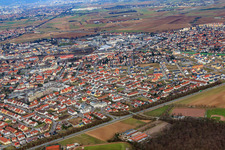 View of the town from the west in Schwetzingen in the state Baden-Wuerttemberg, Germany