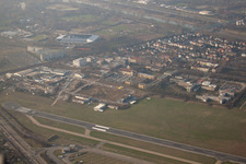 City Airport in the district Neuostheim in Mannheim in the state Baden-Wuerttemberg, Germany