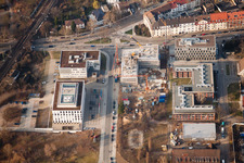 Project EASTSITE of BAU Bauträgergesellschaft mbH in the district Neuostheim in Mannheim in the state Baden-Wuerttemberg, Germany from the plane