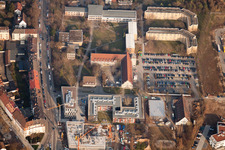 Drone recording of Project EASTSITE of BAU Bauträgergesellschaft mbH in the district Neuostheim in Mannheim in the state Baden-Wuerttemberg, Germany