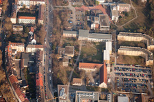 Drone image of Project EASTSITE of BAU Bauträgergesellschaft mbH in the district Neuostheim in Mannheim in the state Baden-Wuerttemberg, Germany