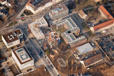 Oblique view of Project EASTSITE of BAU Bauträgergesellschaft mbH in the district Neuostheim in Mannheim in the state Baden-Wuerttemberg, Germany