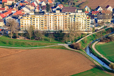 Residential complex at Wiesengrund in Brühl in the state Baden-Wuerttemberg, Germany