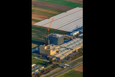 Anhalter Straße industrial area with Air-O-Tec GmbH and NewCoffee GmbH & Co. OHG in Ketsch in the state Baden-Wuerttemberg, Germany