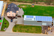 Oblique view of At the Ahlmühle in Ilbesheim bei Landau in the state Rhineland-Palatinate, Germany