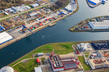 CONTARGO In the Karlsruhe Rhine port on Nordbeckenstraße in the district Mühlburg in Karlsruhe in the state Baden-Wuerttemberg, Germany