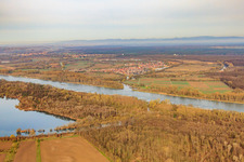 Lauter estuary in Neuburg am Rhein in the state Rhineland-Palatinate, Germany