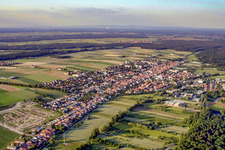 View of the town from the southwest in Kandel in the state Rhineland-Palatinate, Germany