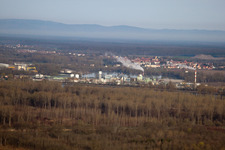 Chemical factory across the Rhine in Lauterbourg in the state Bas-Rhin, France