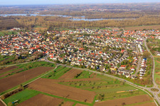 From the east in the district Illingen in Elchesheim-Illingen in the state Baden-Wuerttemberg, Germany