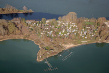 Aerial view of Sea island on the Gold Channel in Steinmauern in the state Baden-Wuerttemberg, Germany