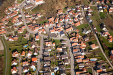 Drone recording of Munchhausen in the state Bas-Rhin, France