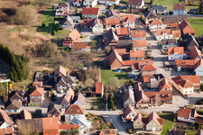 Munchhausen in the state Bas-Rhin, France from a drone