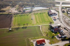 Munchhausen in the state Bas-Rhin, France from above