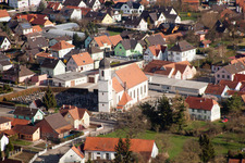 Aerial view of Mothern in the state Bas-Rhin, France
