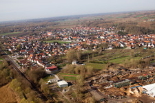 Mothern in the state Bas-Rhin, France seen from a drone