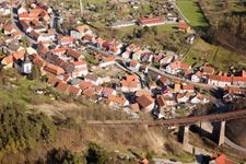 Town View of the streets and houses of Angelroda in the state Thuringia