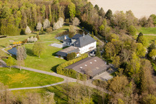 Aerial photograpy of Former Schmieder villa in the district Durlach in Karlsruhe in the state Baden-Wuerttemberg, Germany