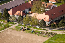 Rittnerthof in the district Durlach in Karlsruhe in the state Baden-Wuerttemberg, Germany from above