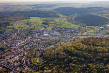 From the south in the district Berghausen in Pfinztal in the state Baden-Wuerttemberg, Germany