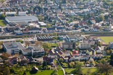 School building of the Ludwig-Marum-Gymnasium Pfinztal in the district Berghausen in Pfinztal in the state Baden-Wurttemberg