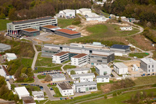 Aerial photograpy of Fraunhofer Institute for Chemical Technology (ICT) in the district Berghausen in Pfinztal in the state Baden-Wuerttemberg, Germany