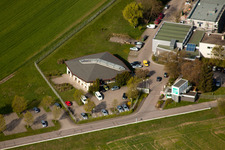 Fraunhofer Institute for Chemical Technology (ICT) in the district Berghausen in Pfinztal in the state Baden-Wuerttemberg, Germany seen from above