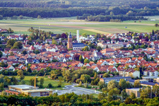 City view from the southwest in Kandel in the state Rhineland-Palatinate, Germany from above
