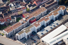 Aerial photograpy of To the foundry in the district Durlach in Karlsruhe in the state Baden-Wuerttemberg, Germany