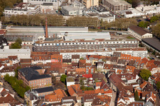 Oblique view of To the old foundry in the district Durlach in Karlsruhe in the state Baden-Wuerttemberg, Germany