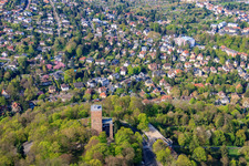 Observation tower on the Turmberg from the east in the district Durlach in Karlsruhe in the state Baden-Wuerttemberg, Germany