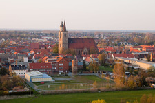 Church building of the Nikolai-church in Old Town- center of downtown in Jueterbog in the state Brandenburg