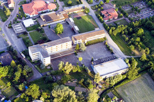 Aerial view of Hornbeam School in Hagenbach in the state Rhineland-Palatinate, Germany