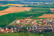 On the high trail in Kandel in the state Rhineland-Palatinate, Germany seen from a drone