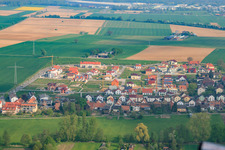 Aerial view of On the high trail in Kandel in the state Rhineland-Palatinate, Germany