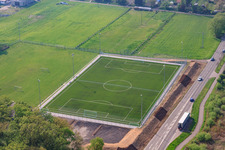 New artificial turf pitch in the district Minderslachen in Kandel in the state Rhineland-Palatinate, Germany