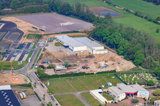 Bird's eye view of Horst Industrial Estate, Alfa Aesar in the district Minderslachen in Kandel in the state Rhineland-Palatinate, Germany