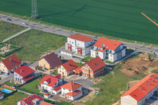 Aerial photograpy of New buildings on Höhenweg in Kandel in the state Rhineland-Palatinate, Germany