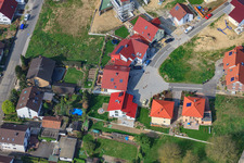 Drone image of New buildings on Höhenweg in Kandel in the state Rhineland-Palatinate, Germany