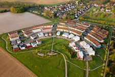 Aerial photograpy of Fifty acres in the district Hohenwettersbach in Karlsruhe in the state Baden-Wuerttemberg, Germany